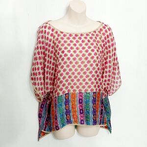 🔵BOGO FREE🔵 Sundance Top Boho Silk Sz L